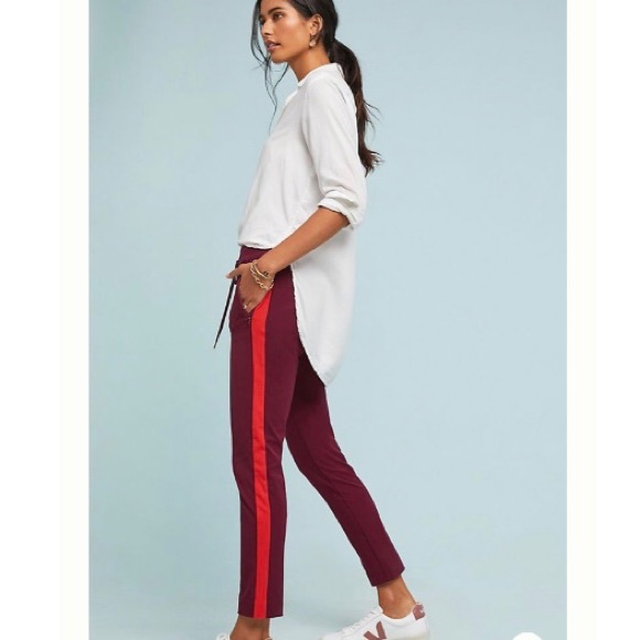 Anthropologie Essential Slim Side Stripe Pants - Picture 5 of 13